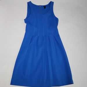 Royal blue J. Crew classic flare dress